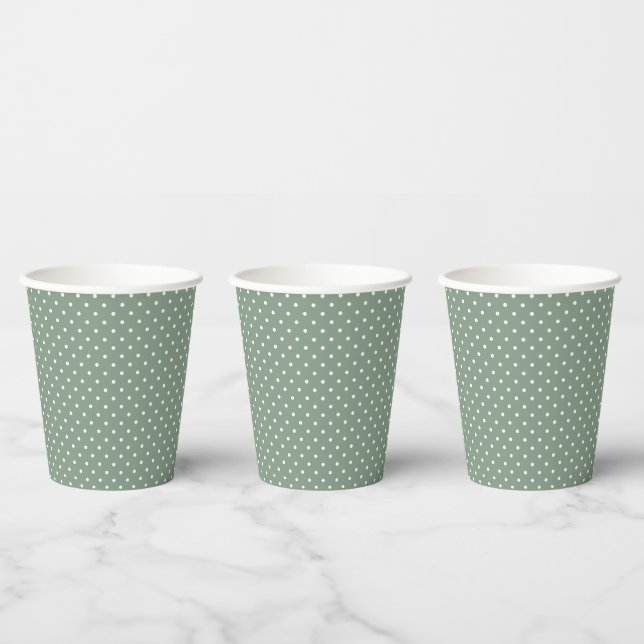 Olive Sage Confetti Paper Plate Cups (Multi)