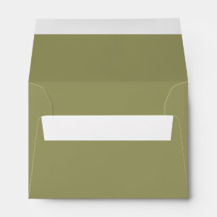 Olive Sage Green A6 4x6 Inside Colour Envelope