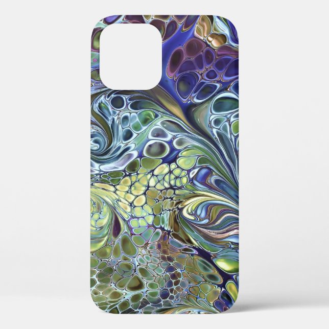 Olive sage green, purple blue burgundy abstract Case-Mate iPhone case (Back)