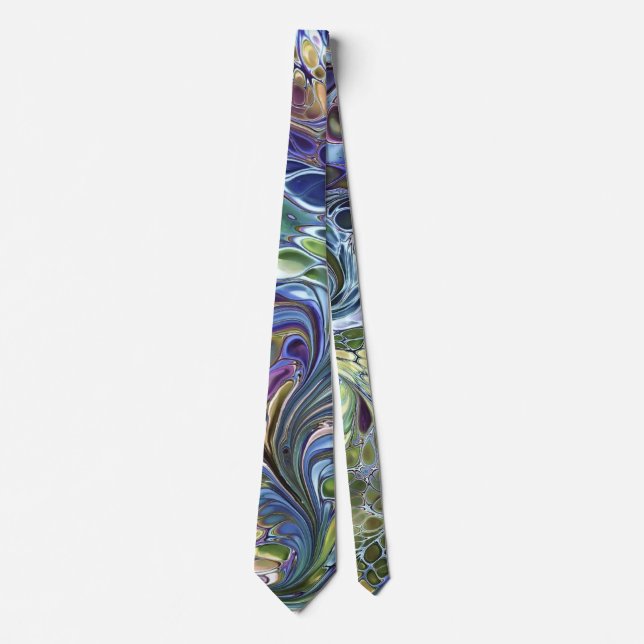 Olive sage green, purple blue burgundy tie (Front)