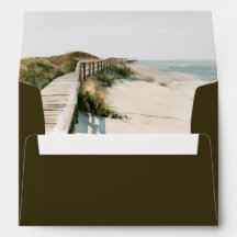 Olive Sea Oats Outer Banks Wedding Return Address