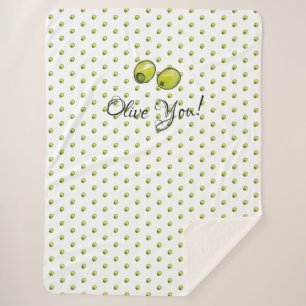 Olive Sherpa Blanket