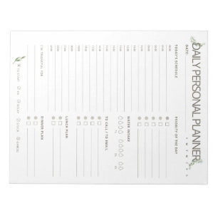 Olive Simple Daily Planner Notepad