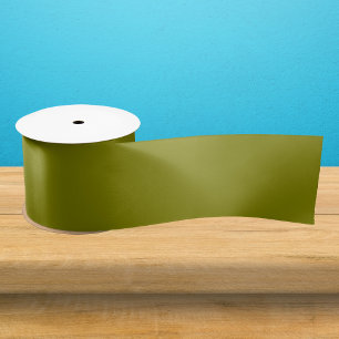 Olive Solid Colour Satin Ribbon