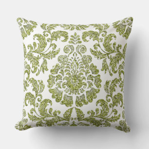 Olive Sparkle Glitter Reversible Pillow