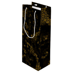 Olive Stained Glass Butterfly Wine Gift Bag