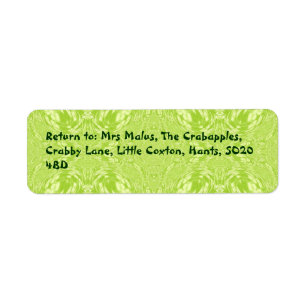 Olive Swirl Return Address Label