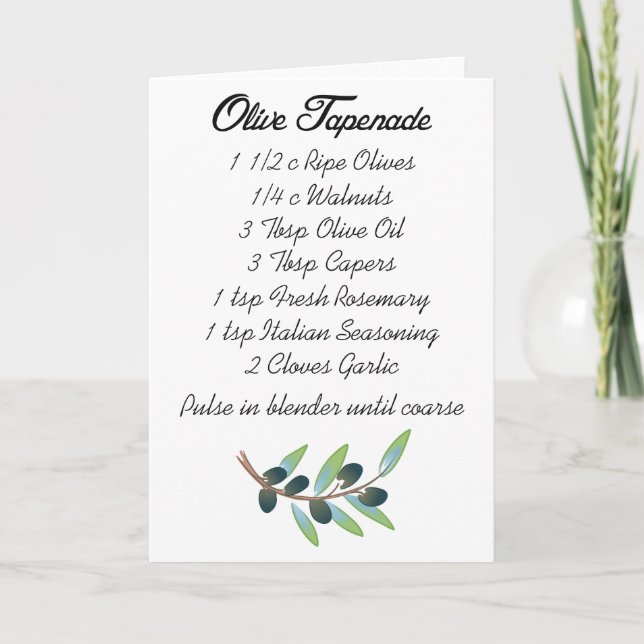 Olive Tapenade Card (Front)