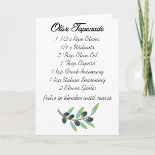 Olive Tapenade Card