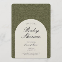 Olive Traditional Floral Arts and Crafts Shower