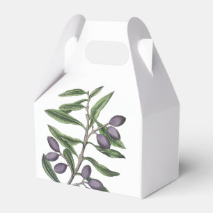 Olive Tree Branch   Green Purple Favour Box