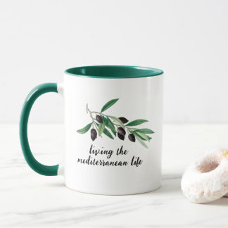 Olive Tree Branch: Living the Mediterranean Life Mug
