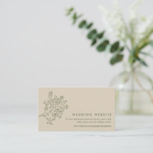 Olive Tree Branch, Rustic & Wedding Website Enclosure Card