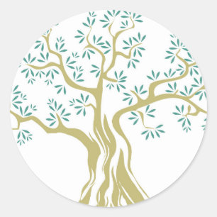 Olive tree classic round sticker