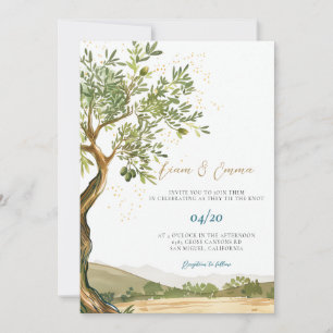 Olive Tree Jewish Wedding Invitation