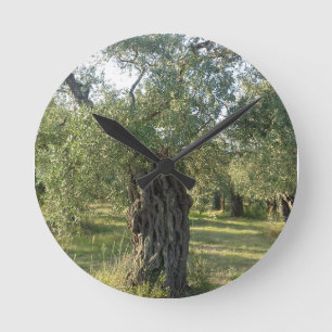 Olive Tree on the Greek island of Thassos Round Clock