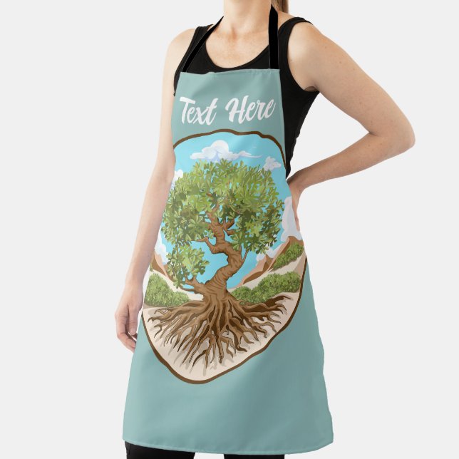 Olive tree Peace symbol in a free Palestine Land Apron (Insitu)
