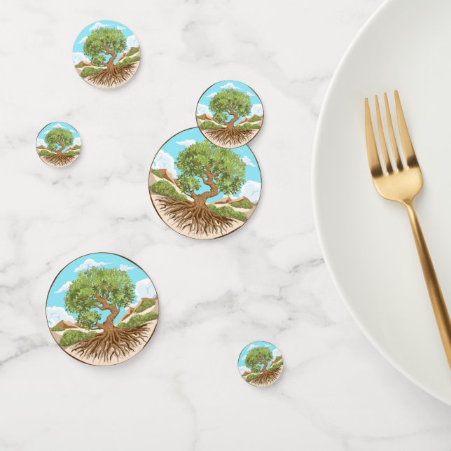 Olive tree Peace symbol in a free Palestine Land Confetti (Group)