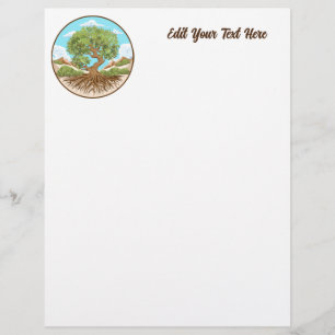 Olive tree Peace symbol in a free Palestine Land Custom Letterhead