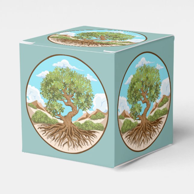 Olive tree Peace symbol in a free Palestine Land Favour Box (Front Side)