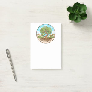Olive tree Peace symbol in a free Palestine Land Post-it Notes