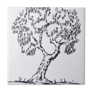 Olive Tree South of France Ceramic Tile