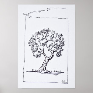 Olive Tree South of France Poster