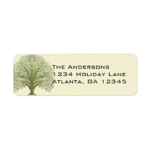 Olive Tree Swirls Labels