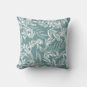 Olive tree - teal cushion