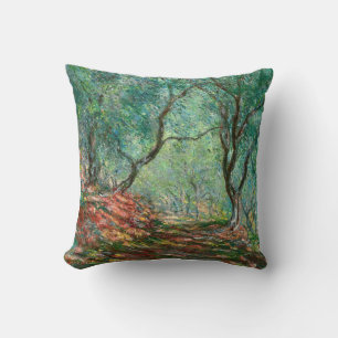 Olive Tree Wood in the Moreno Garden Monet Fine Ar Cushion