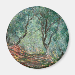 Olive Tree Wood in the Moreno Gardens (by Monet) Magnet