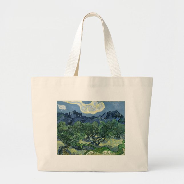 Olive Trees by Van Gogh Large Tote Bag (Front)