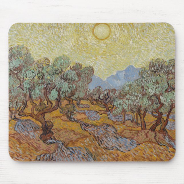 Olive Trees, by van Gogh Mouse Pad (Front)