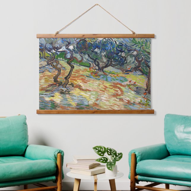 Olive Trees by Vincent Van Gogh   Hanging Tapestry (Living Room)