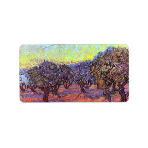 Olive Trees by Vincent van Gogh Label