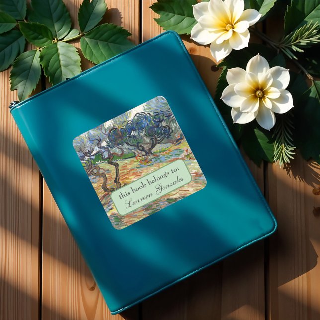 Olive Trees by Vincent Van Gogh   Square Sticker (Creator Uploaded)
