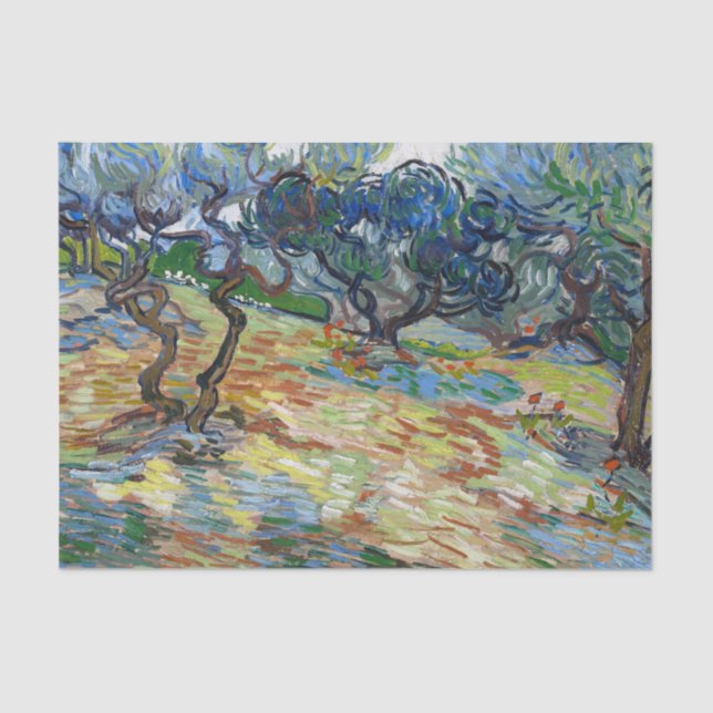 Olive Trees by Vincent van Gogh Tissue Paper (Front)