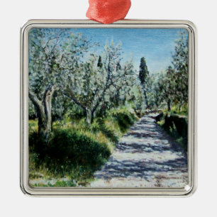 OLIVE TREES IN RIMAGGIO METAL TREE DECORATION