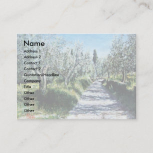 OLIVE TREES IN RIMAGGIO / Tuscany Landscape Business Card
