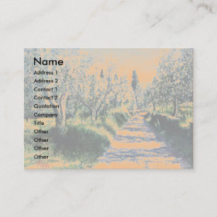 OLIVE TREES IN RIMAGGIO / Tuscany Landscape,Pink Business Card