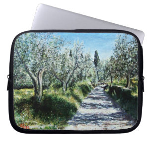 OLIVE TREES IN RIMAGGIO TUSCANY LAPTOP SLEEVE