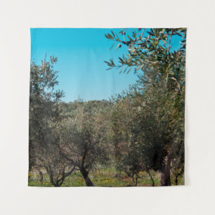 Olive trees in the Apulian landscape in autumn. ag Tapestry