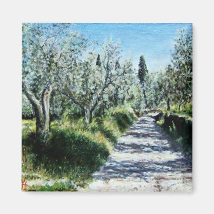 OLIVE TREES IN TUSCANY LANDSCAPE MAGNET