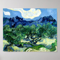 Olive Trees with Alpilles (1889) Van Gogh fine art