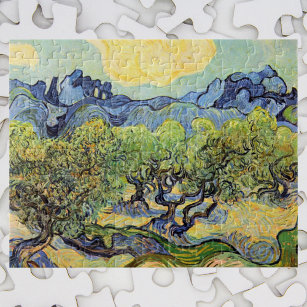 Olive Trees with Alpilles by Vincent van Gogh Jigsaw Puzzle