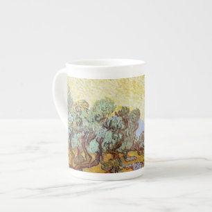 Olive Trees with yellow sky and sun Bone China Mug