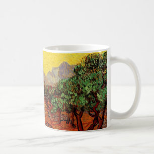 Olive Trees with Yellow Sky and Sun Coffee Mug