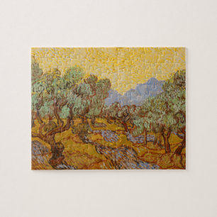 Olive trees with yellow sun and sky van gogh jigsaw puzzle