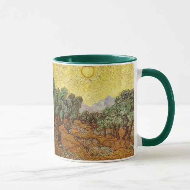 Olive Trees Yellow Sky & Sun Van Gogh Fine Art Mug (Right)