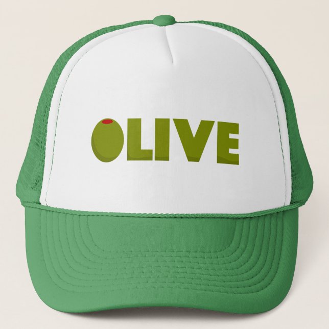 Olive Trucker Hat (Front)